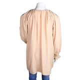 Women's Loose Fit Embroidered Kurti - Beige - test-store-for-chase-value