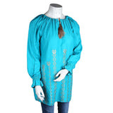 Women's Loose Fit Embroidered Kurti - Sea-Green - test-store-for-chase-value