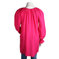 Women's Loose Fit Embroidered Kurti - Pink - test-store-for-chase-value