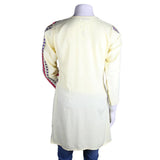 Women's Embroidered Loose Fit Kurti - Yellow - test-store-for-chase-value