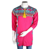Women's Embroidered Kurti - Pink - test-store-for-chase-value