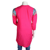 Women's Embroidered Kurti - Pink - test-store-for-chase-value