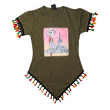 Girls Round Neck T-Shirt - Olive-Green - test-store-for-chase-value