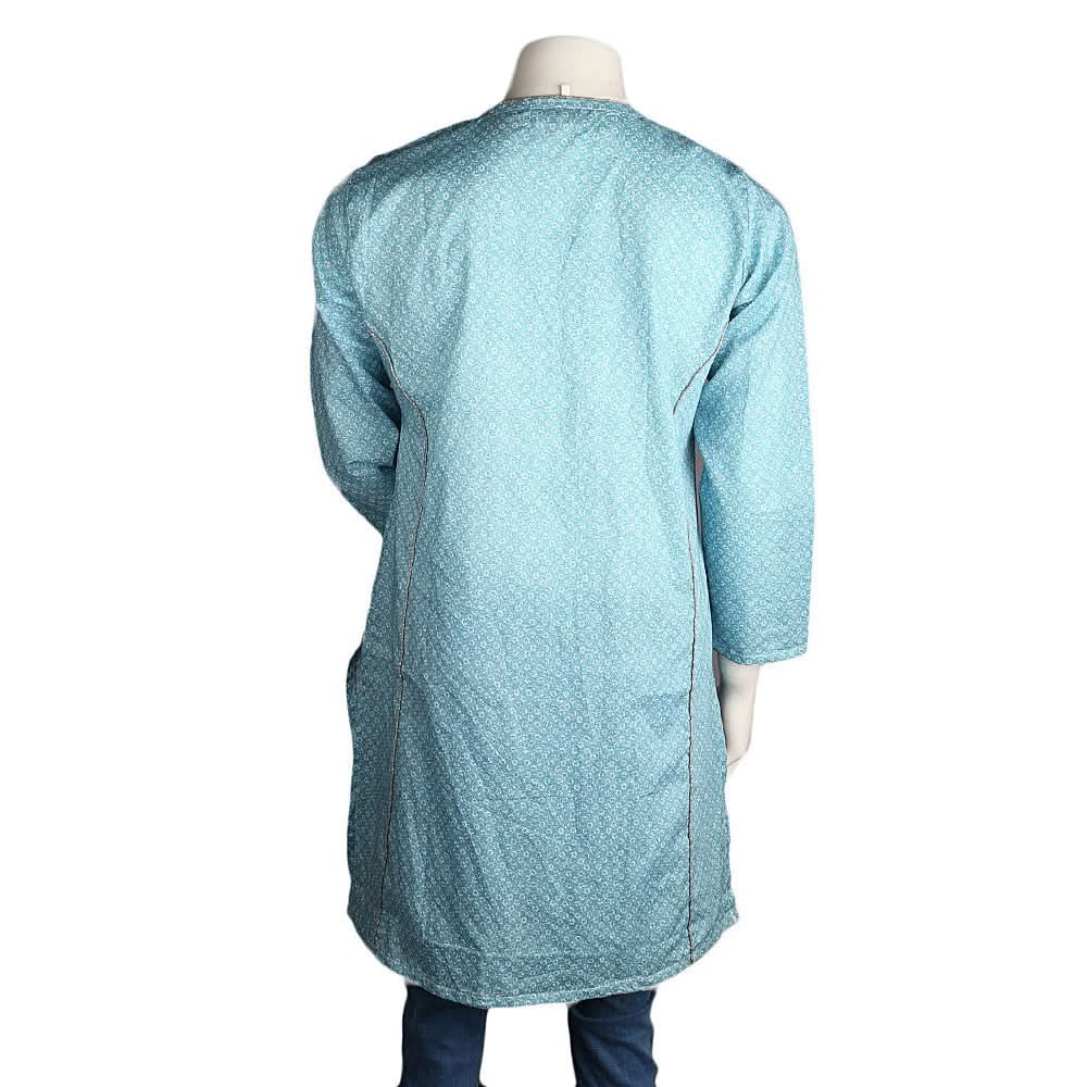 Women's Printed Kurti - Light-Blue - test-store-for-chase-value