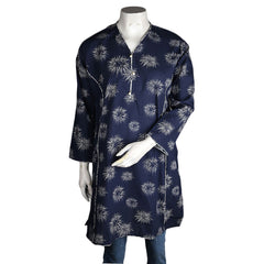 Women's Printed Kurti - Navy-Blue - test-store-for-chase-value
