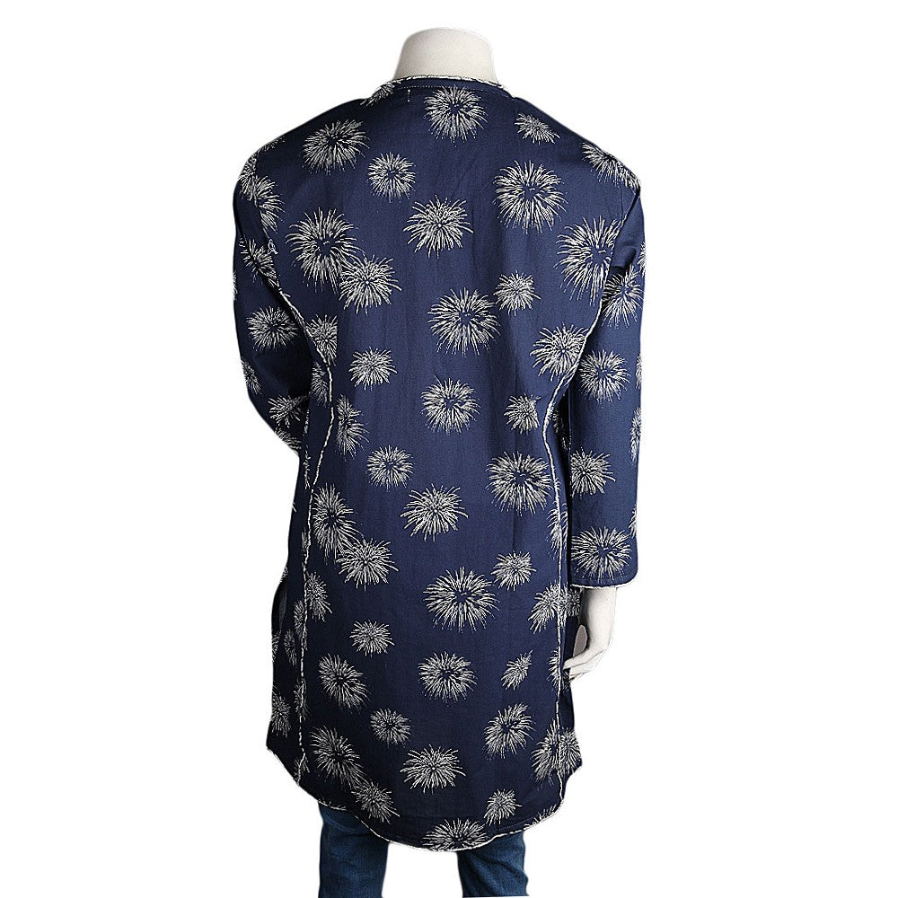 Women's Printed Kurti - Navy-Blue - test-store-for-chase-value