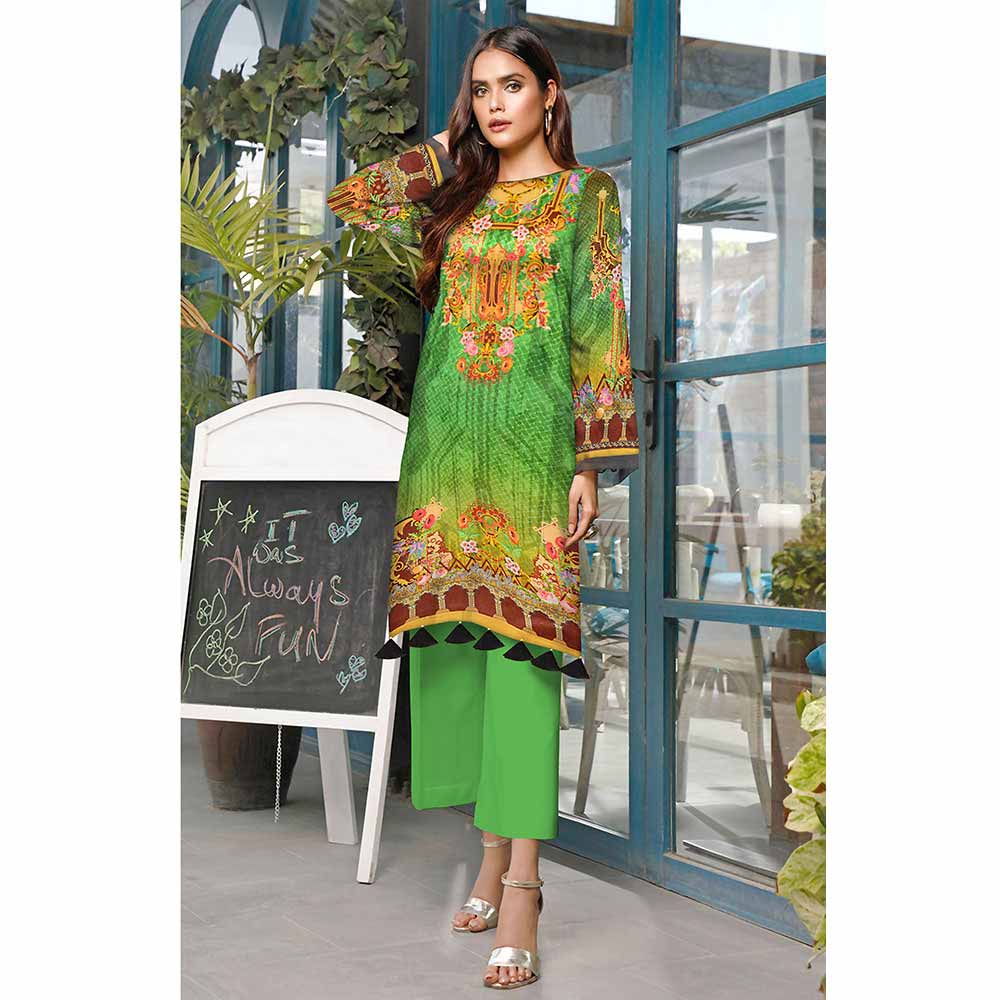 Anchal Digital Printed Khaddar Un-Stitched Kurti - 15, Women, Unstitched Kurti, Ulfat Textile, Chase Value