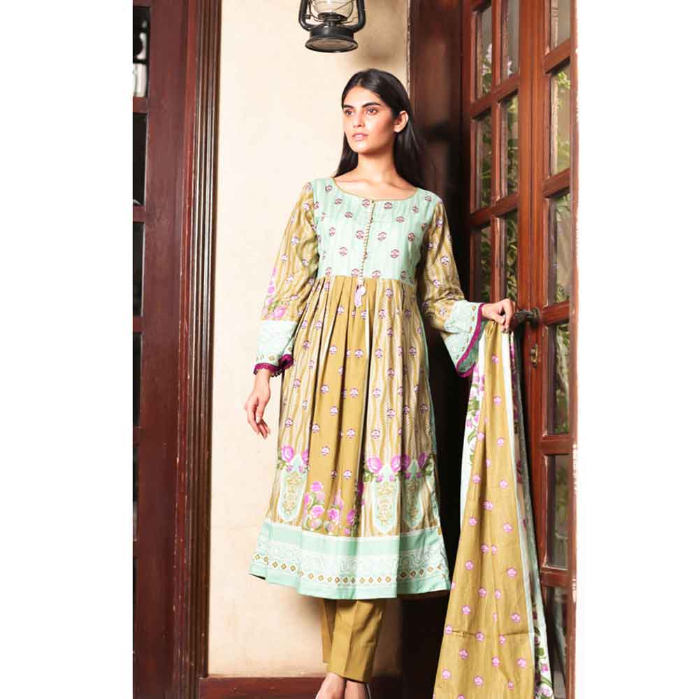 Cotrina Printed Cotton 3 Piece Un-Stitched Suit - 15, Women, 3Pcs Shalwar Suit, Regalia Textiles, Chase Value