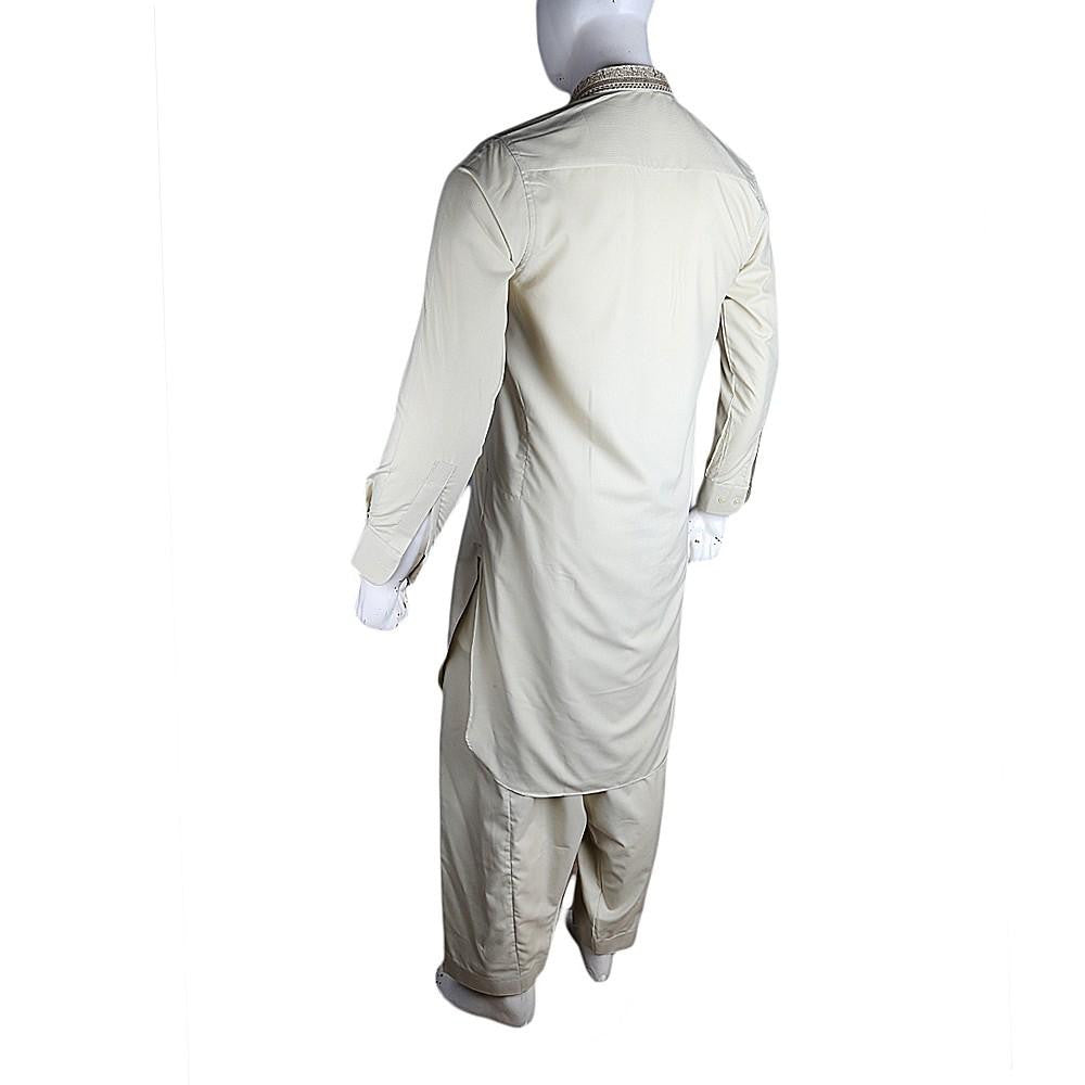 Men's Embroidered Kameez Shalwar - Green - test-store-for-chase-value