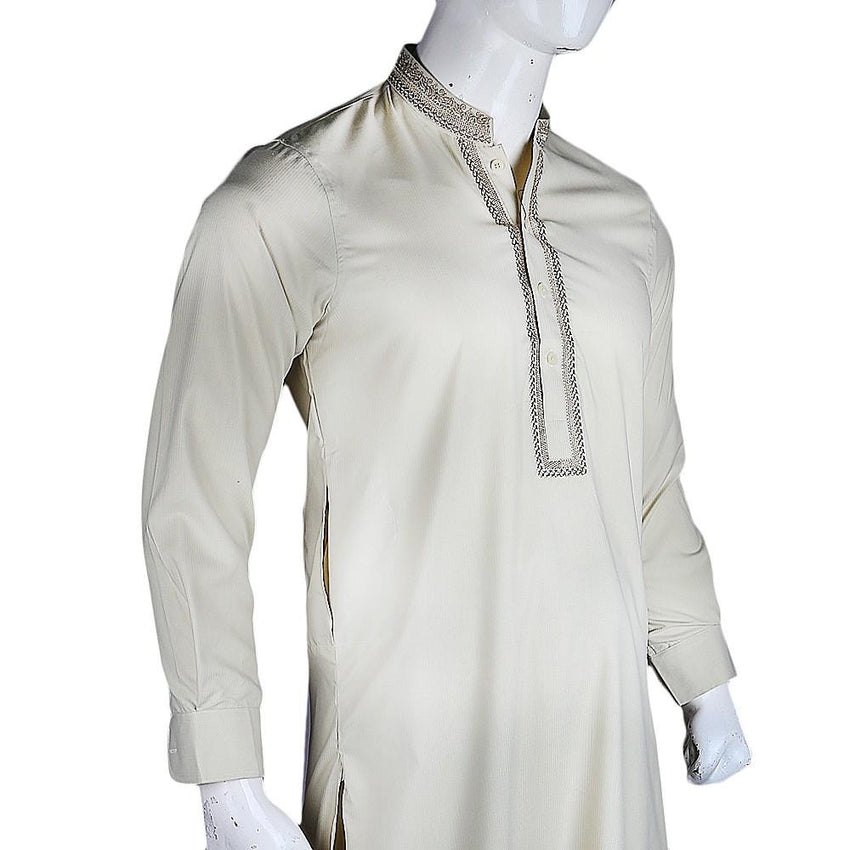 Men's Embroidered Kameez Shalwar - Green - test-store-for-chase-value
