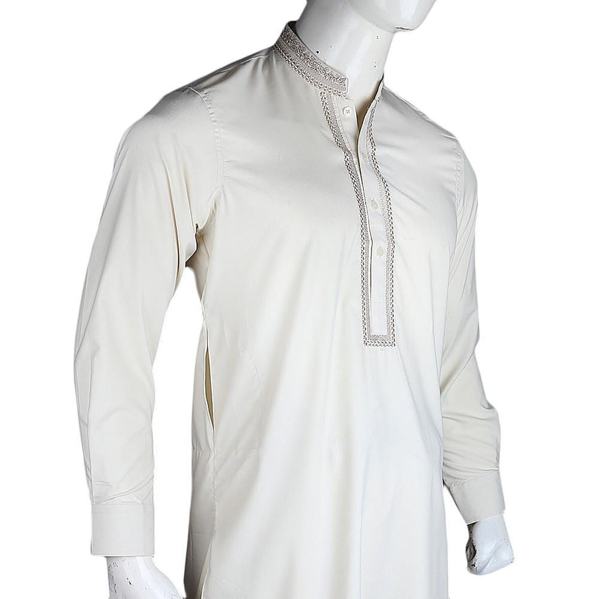 Men's Embroidered Kameez Shalwar - Light Green - test-store-for-chase-value