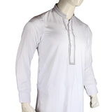 Men's Embroidered Kameez Shalwar - White - test-store-for-chase-value