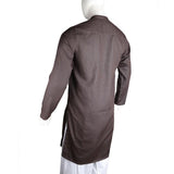 Men's Basic Slim Fit Kurta - Brown - Coffee - test-store-for-chase-value