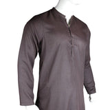 Men's Basic Slim Fit Kurta - Brown - Coffee - test-store-for-chase-value