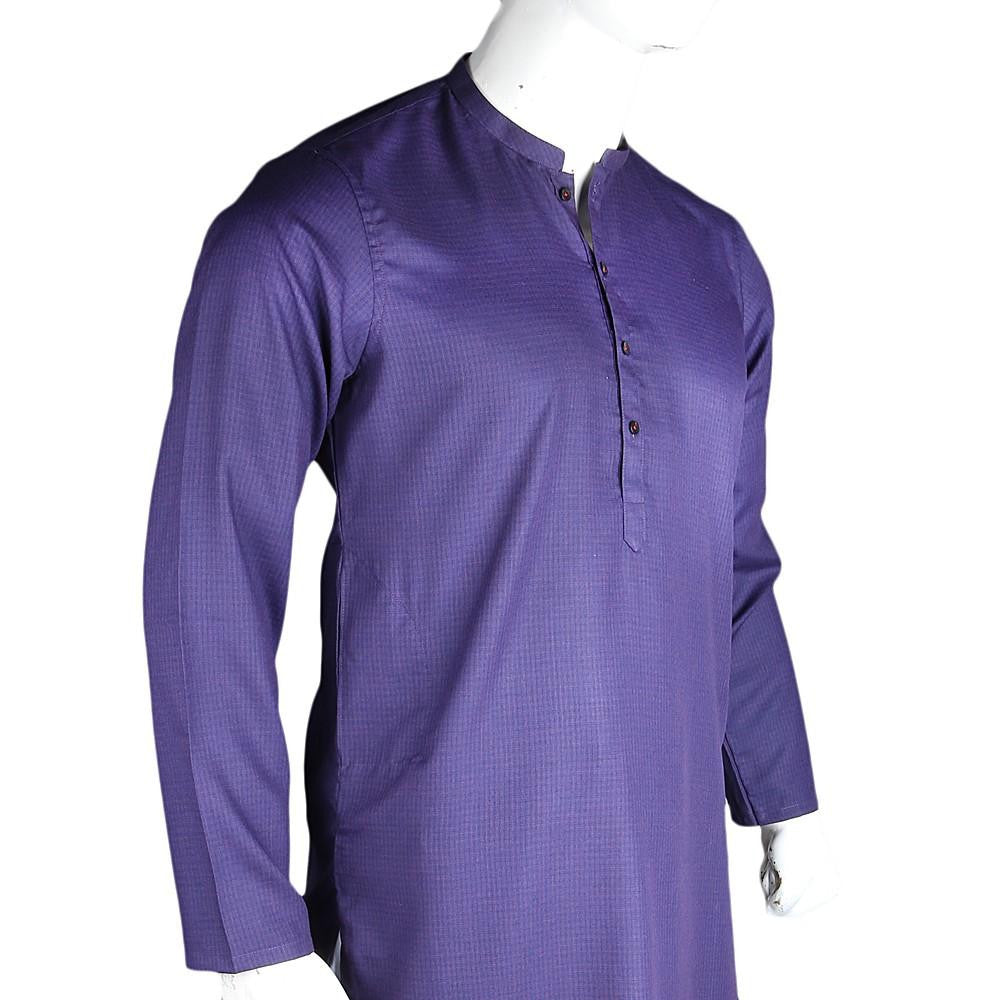 Men's Basic Slim Fit Kurta - Purple - test-store-for-chase-value