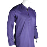 Men's Basic Slim Fit Kurta - Purple - test-store-for-chase-value