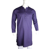 Men's Basic Slim Fit Kurta - Purple - test-store-for-chase-value