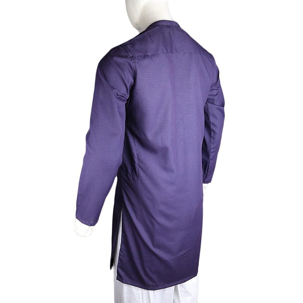 Men's Basic Slim Fit Kurta - Purple - test-store-for-chase-value