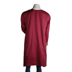 Women's Embroidered A-Line Kurti - Maroon - test-store-for-chase-value