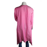 Women's Embroidered A-Line Kurti - Pink - test-store-for-chase-value