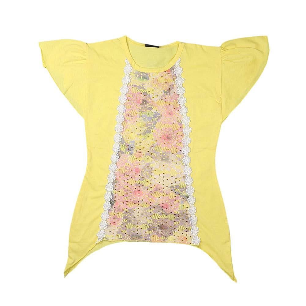 Girls A-Line T-Shirt - Yellow - test-store-for-chase-value