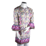 Women's Embroidered Lawn Kurti - Multi - test-store-for-chase-value