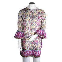 Women's Embroidered Lawn Kurti - Multi - test-store-for-chase-value