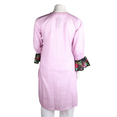 Women's Embroidered Lawn Kurti - Light Purple - test-store-for-chase-value