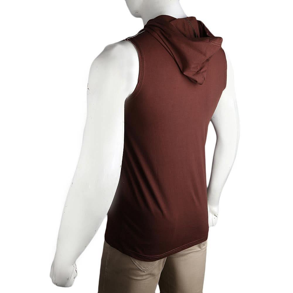 Men's Hooded Sando - Dark Brown - test-store-for-chase-value