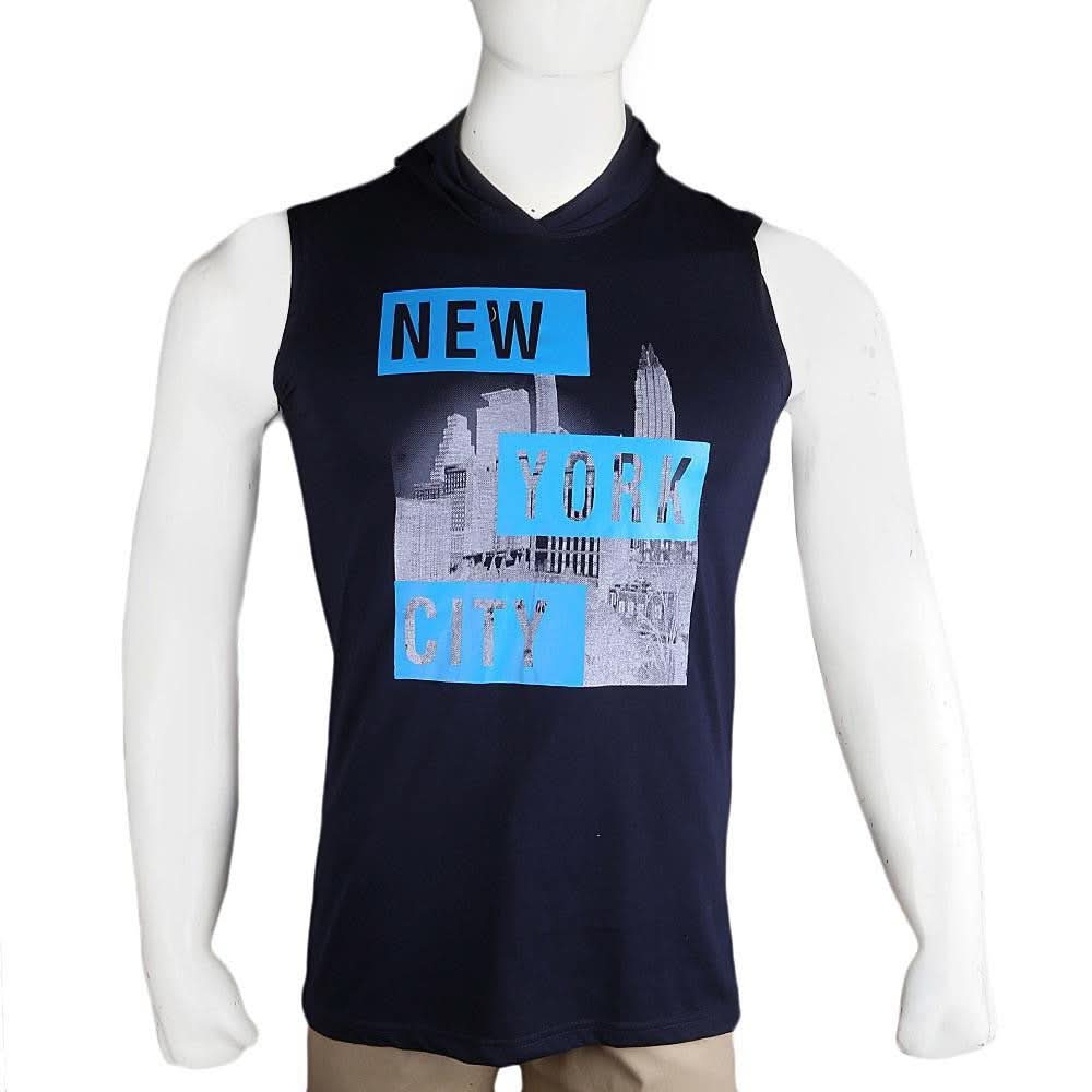 Men's Hooded Sando - Navy Blue - Navy/Blue - test-store-for-chase-value