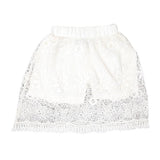 Girls Fancy Cotton Net Skirt - White - test-store-for-chase-value