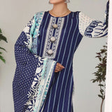 VS Daman Printed Lawn Unstitched 3Pcs Suit - 1537-C, Women, 3Pcs Shalwar Suit, VS Textiles, Chase Value