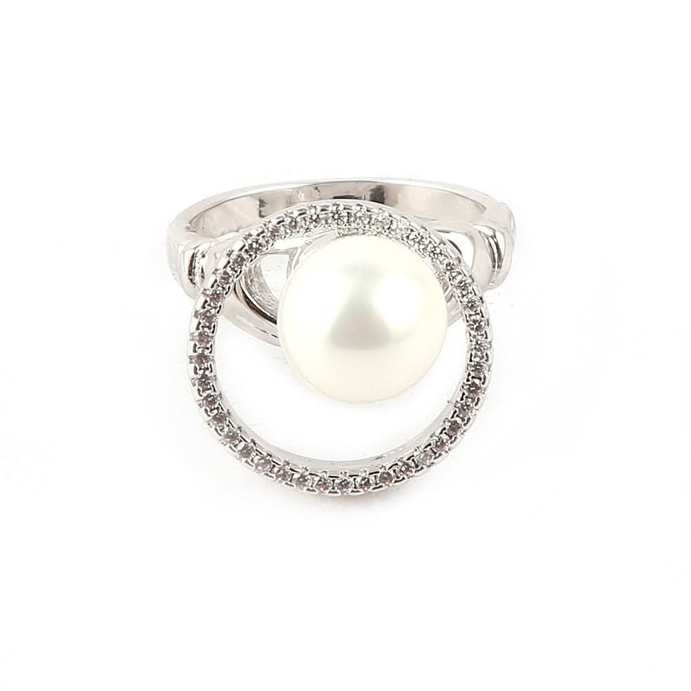 Zircon Finger Ring - Silver - test-store-for-chase-value