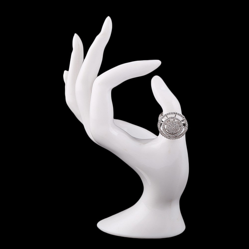 Zircon Finger Ring - Silver - test-store-for-chase-value