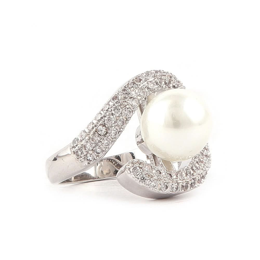 Zircon Finger Ring - Silver - test-store-for-chase-value
