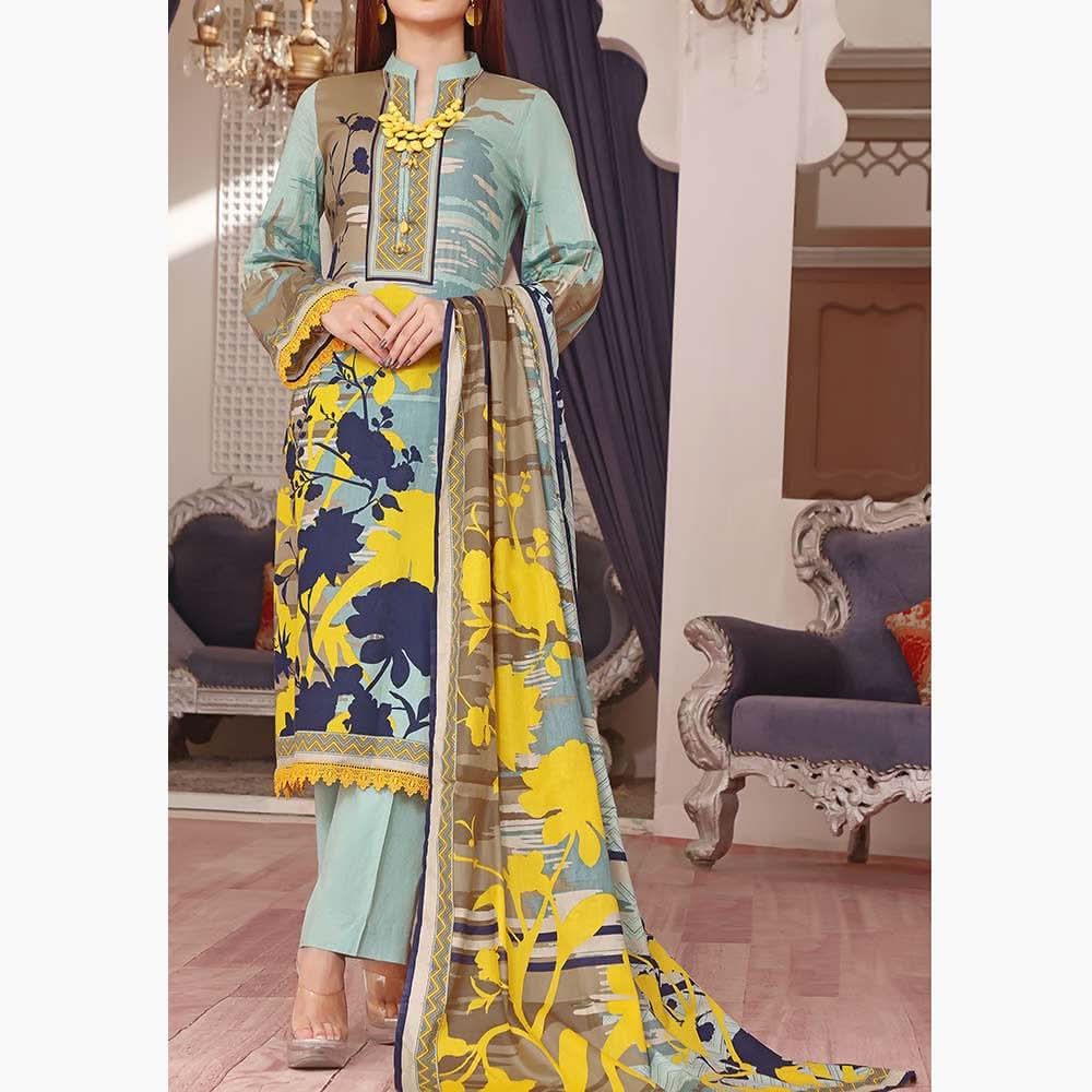VS Daman Printed Lawn Unstitched 3Pcs Suit - 1538-A, Women, 3Pcs Shalwar Suit, VS Textiles, Chase Value