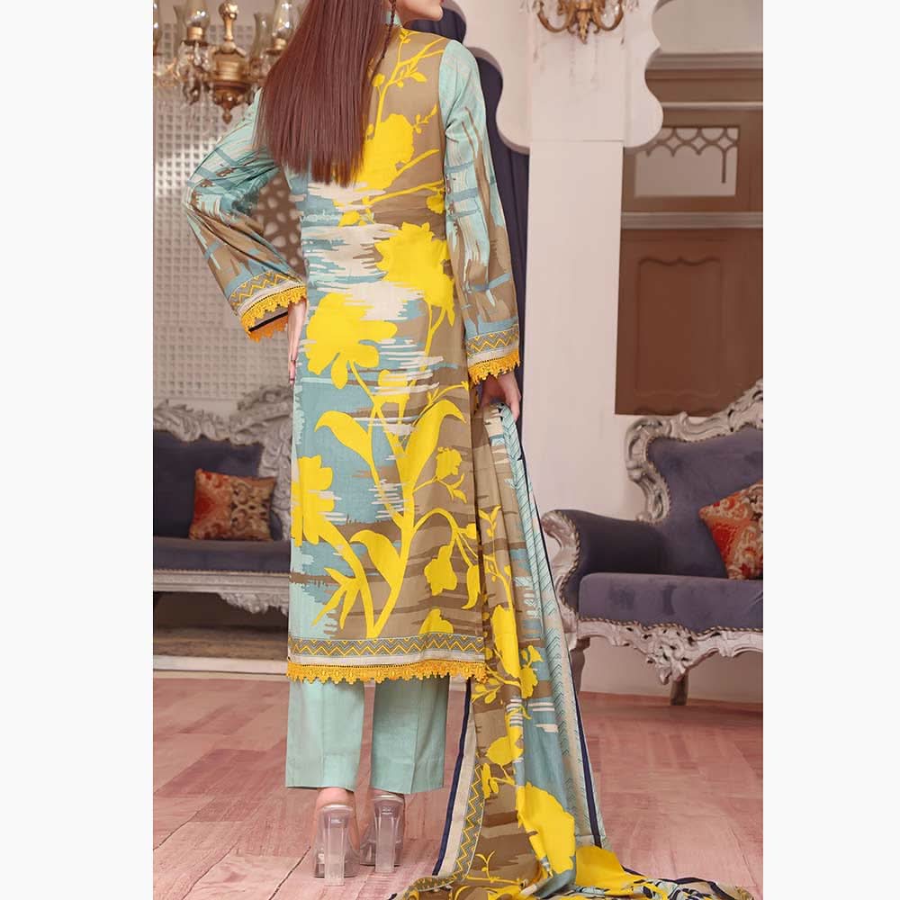 VS Daman Printed Lawn Unstitched 3Pcs Suit - 1538-A, Women, 3Pcs Shalwar Suit, VS Textiles, Chase Value