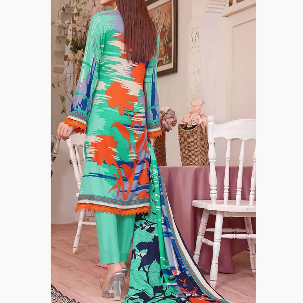 VS Daman Printed Lawn Unstitched 3Pcs Suit - 1538-B, Women, 3Pcs Shalwar Suit, VS Textiles, Chase Value