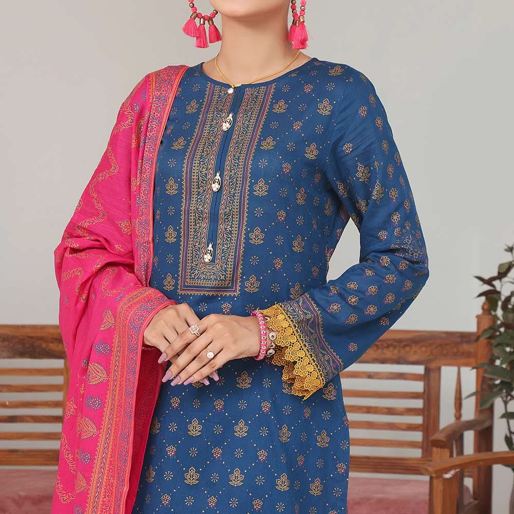 VS Daman Printed Lawn Unstitched 3Pcs Suit - 1539-A, Women, 3Pcs Shalwar Suit, VS Textiles, Chase Value
