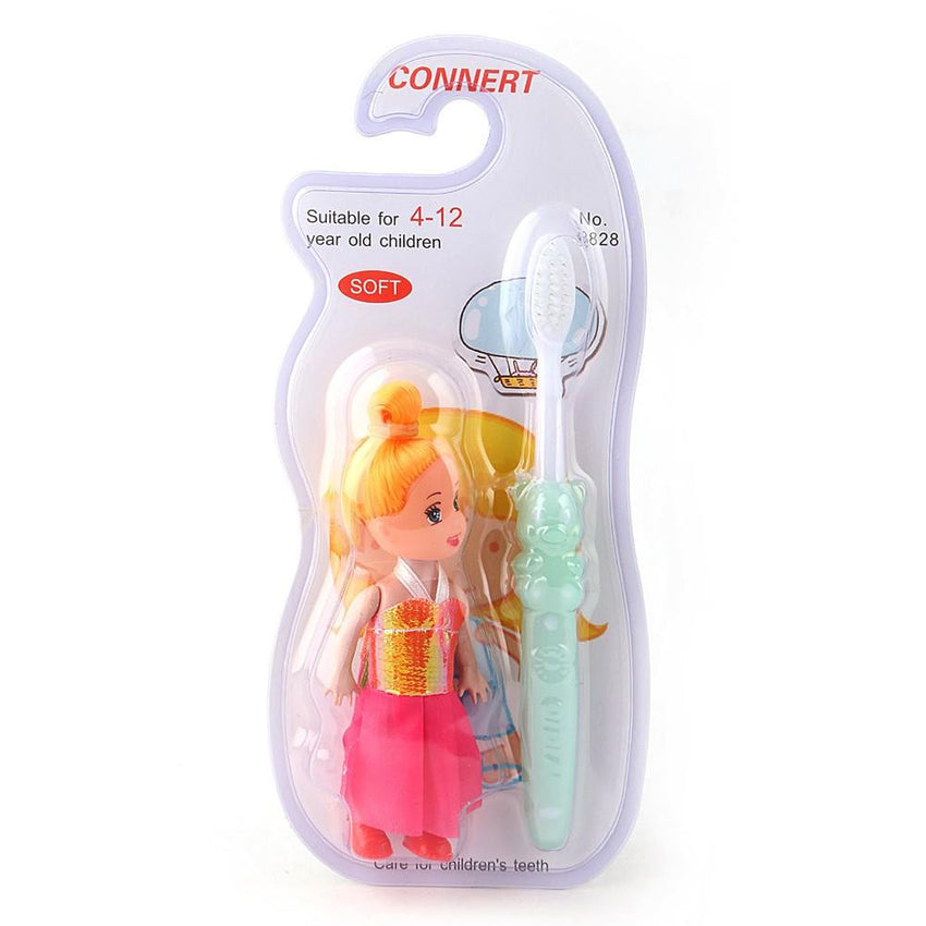 Kids Tooth Brush with Doll - Cyan - test-store-for-chase-value