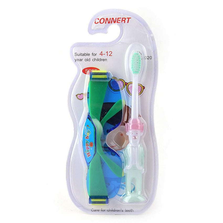 Kids Tooth Brush with Glasses - Green - test-store-for-chase-value