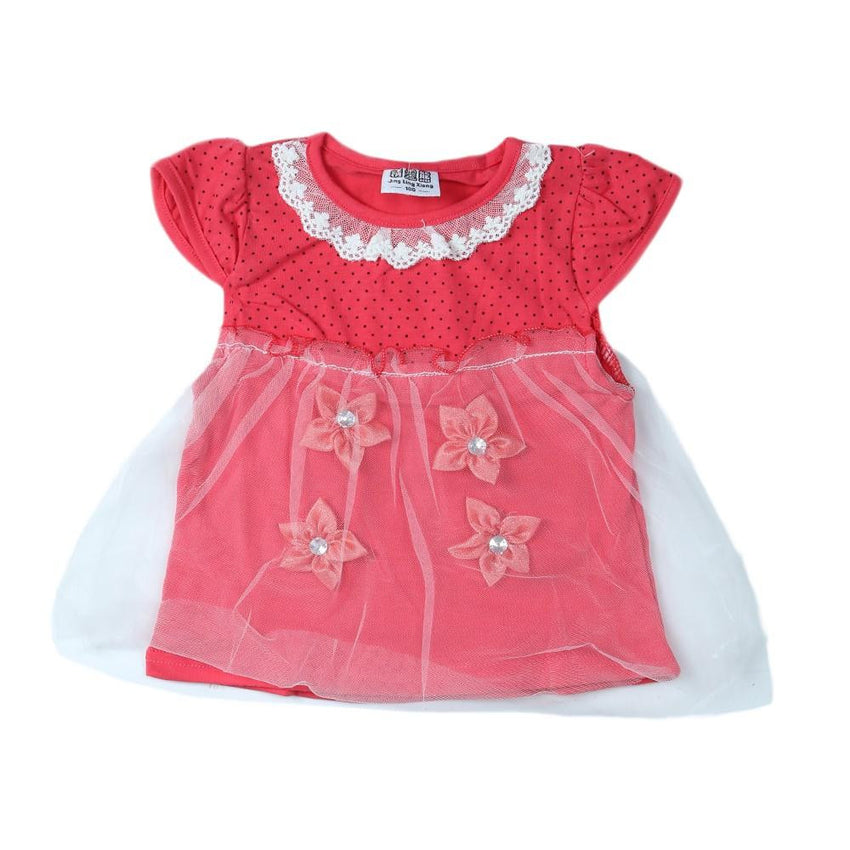 Newborn Girls Frock - Red - test-store-for-chase-value