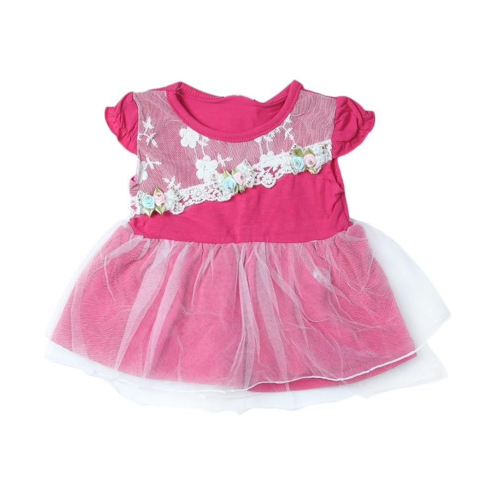 Newborn Girls Frock - Pink - test-store-for-chase-value