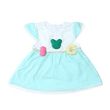 Newborn Girls Frock - Cyan - test-store-for-chase-value