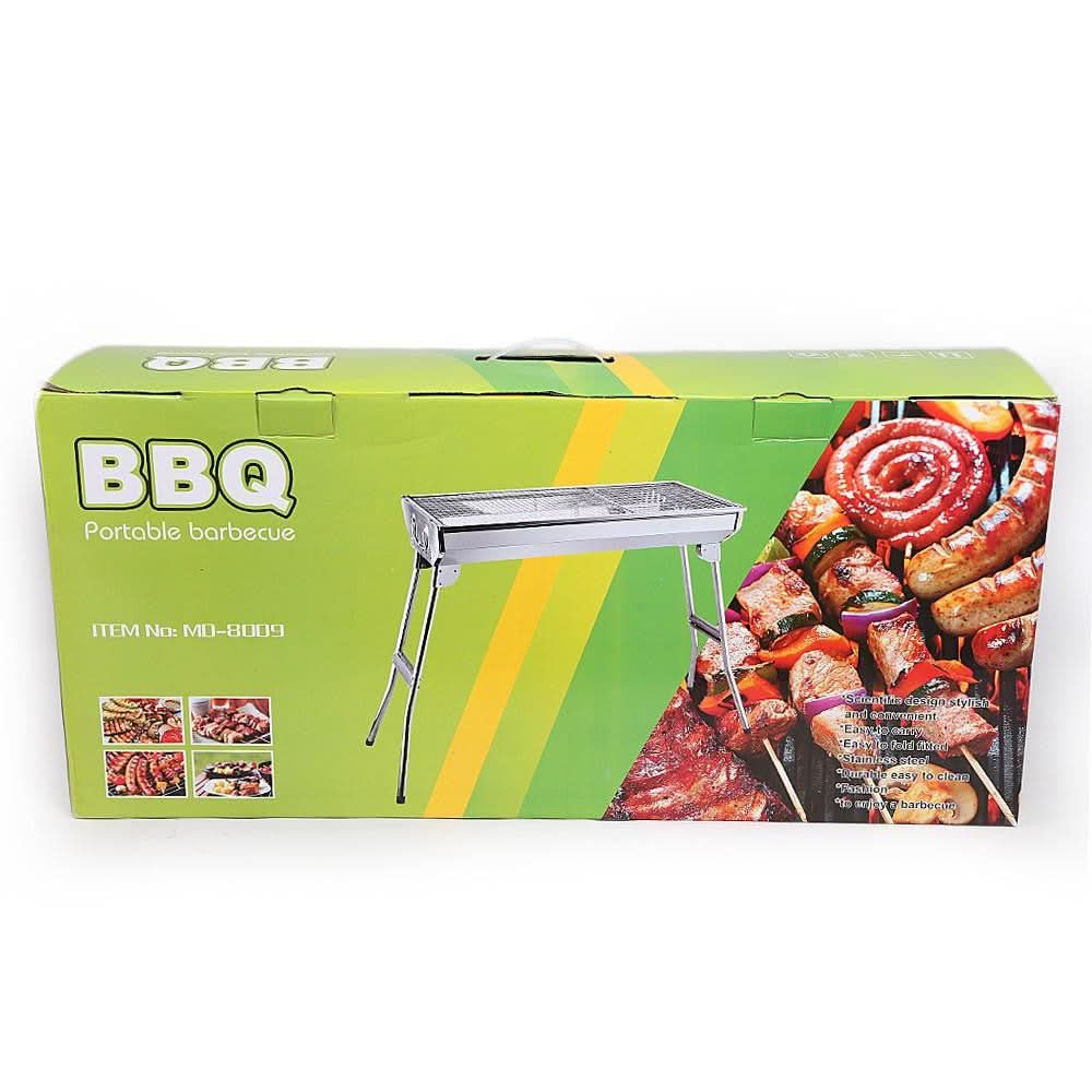 Portable BBQ Grill MD-8009 - Silver - test-store-for-chase-value