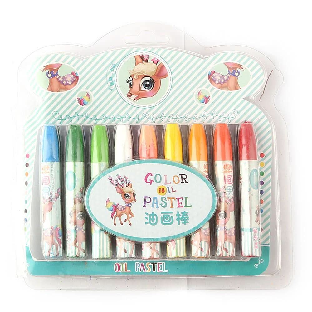 Oil Pastels 18 Pcs Set - Dark-Green - test-store-for-chase-value
