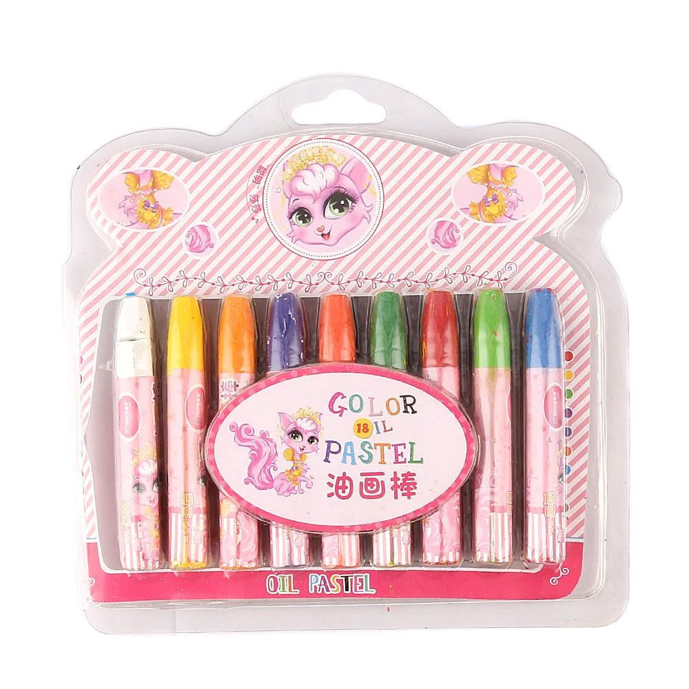 Oil Pastels 18 Pcs Set - Light Pink - test-store-for-chase-value