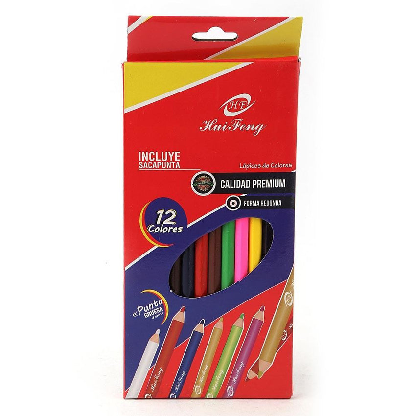 Colored Pencils 12 Pcs Set - Multi - test-store-for-chase-value