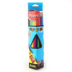 Colored Pencils 12 Pcs Set With Sharpener - Multi - test-store-for-chase-value