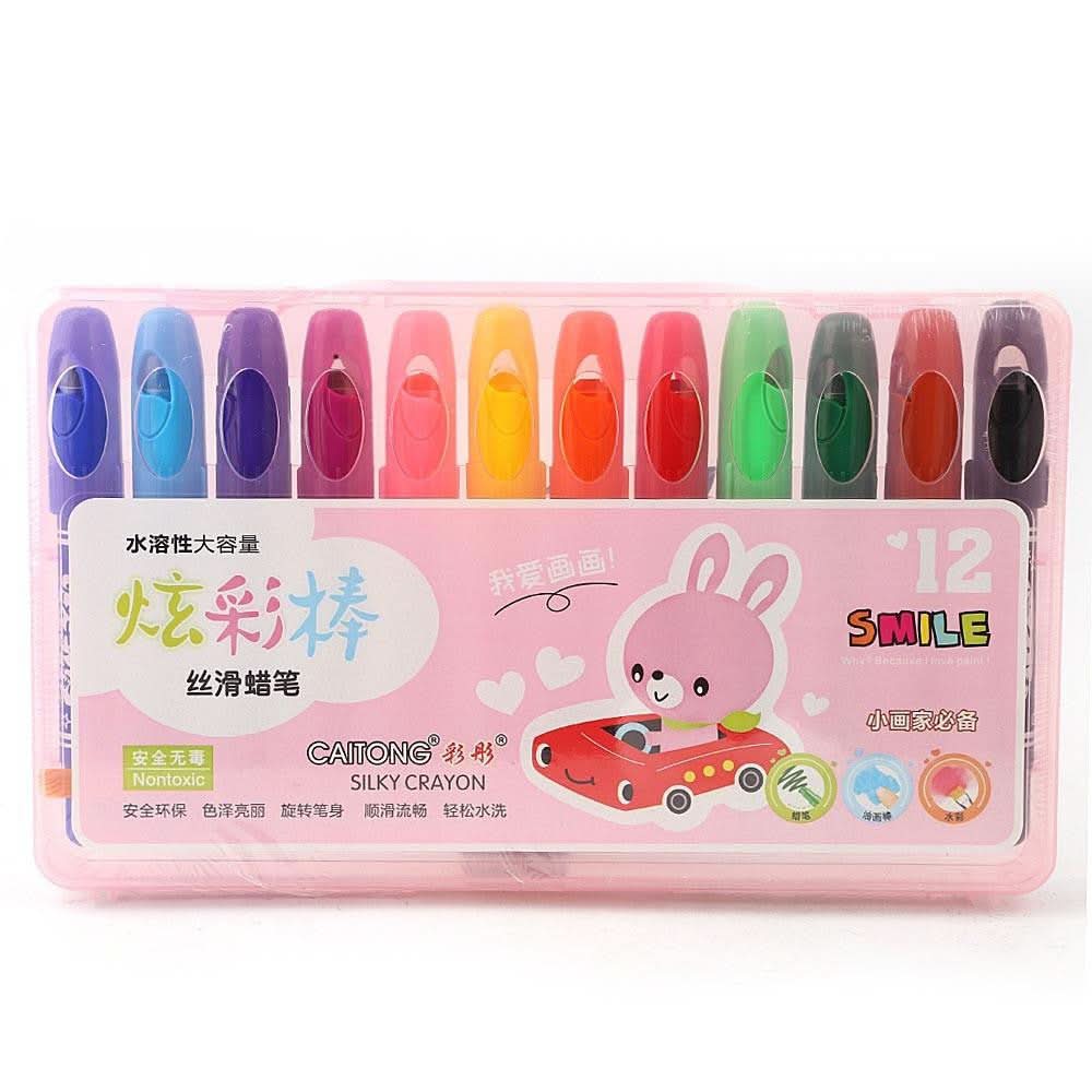 Crayons 12 Pcs Set - Pink - test-store-for-chase-value